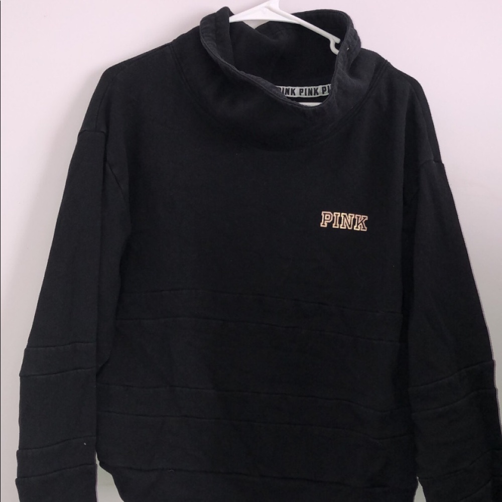 Pink scarf neck hoodie
